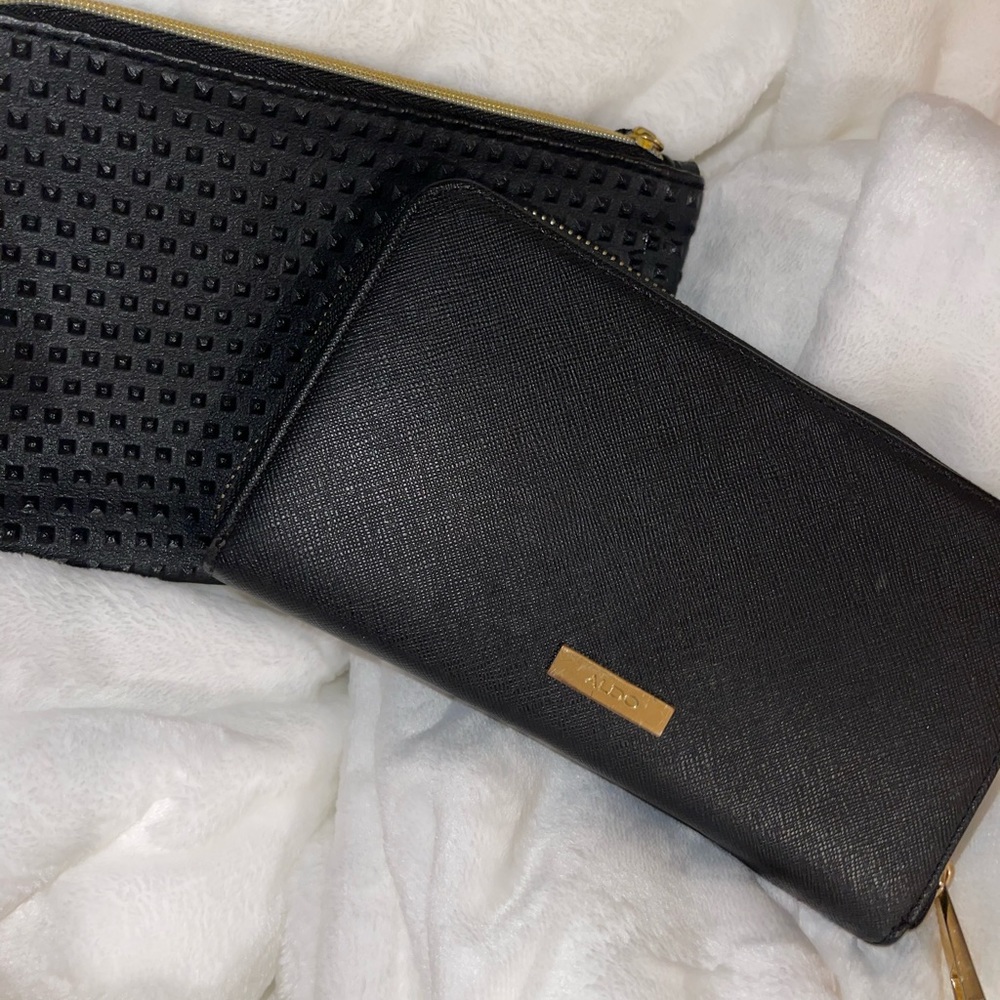 Black Aldo Wallet (free make up bag included)